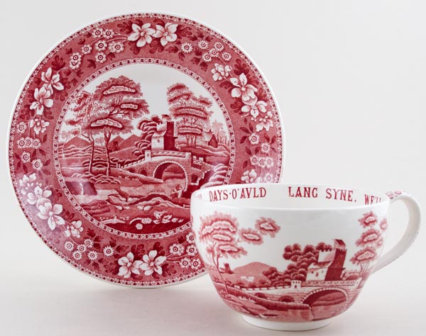 Cup and Saucer Jumbo Auld Lang Syne c1950s